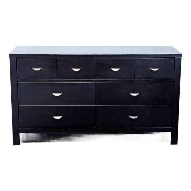 West Elm 9-Drawer Dresser in Dark Wood Finish For Sale