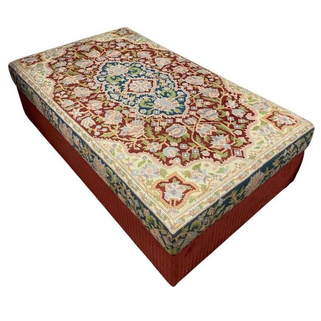 Coffee Table with Tapestry Top For Sale - Image 5 of 5