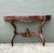 Brown Vintage Hand Carved Demilune Wall Mount Console Table For Sale - Image 8 of 12