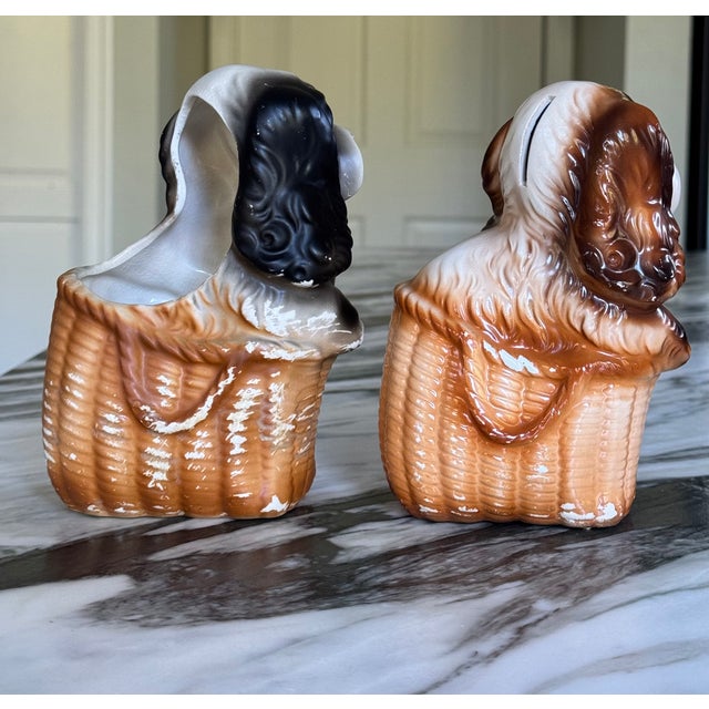 Brown Made in Japan Mid-Century King Charles Spaniel Figures - A Pair For Sale - Image 8 of 15