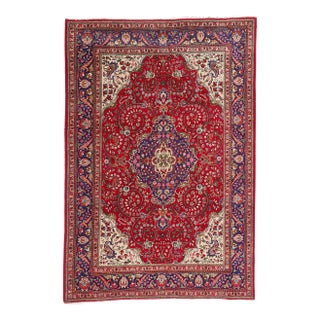 Vintage Persian Tabriz Rug - 07'00 X 10'01 For Sale