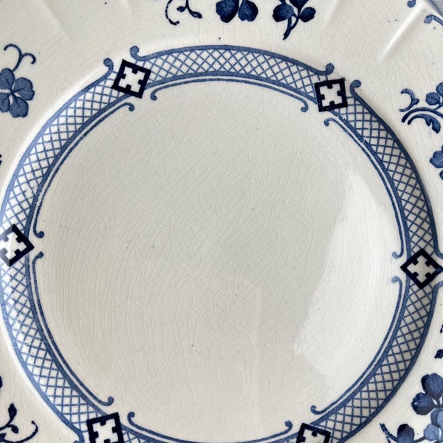 Antique Jane Model Flat Plates from KG Lunéville, 1890s, Set of 6 For Sale - Image 11 of 13