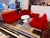 Modern Michel Ducaroy for Ligne Roset Toga Sectional in Alcantara Goya Red, Set of Four For Sale - Image 3 of 18