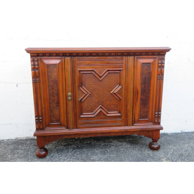 Early 20th Century Carved Inlay Cabinet by Tcf Co For Sale - Image 12 of 13