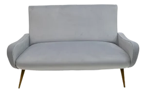 Modern Velvet Sofa in the Style of Marco Zanuso, 1950s