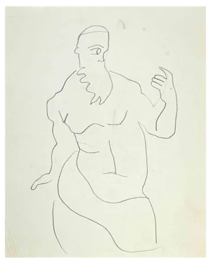 Louis Berthomme Saint-Andre, The Cyclops, Pencil Drawing, Mid 20th Century