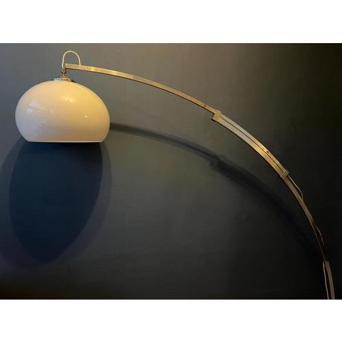 Vintage Space Age Arc Floor Lamp in the style of Guzzini For Sale - Image 12 of 13