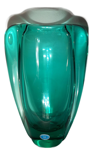Mid-Century Modern Glass Vase by ZBS Bohemia