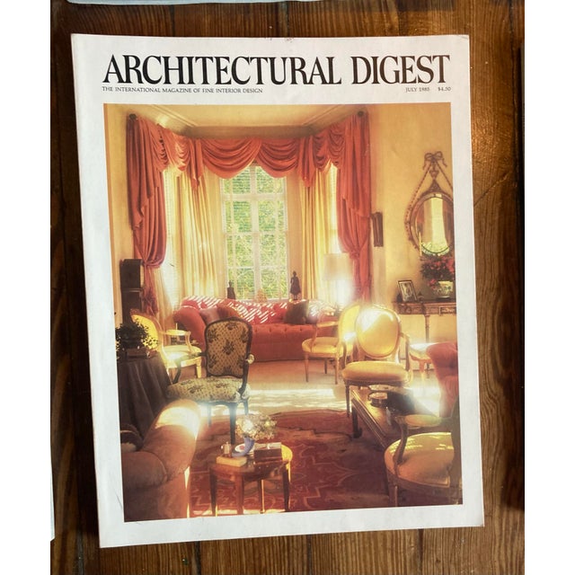 Paper Lot of 6 Vintage Architectural Digest Magazines From 1983-1985 For Sale - Image 7 of 8