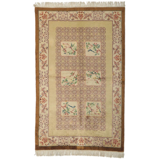 Late 20th Century Vintage Chinese Pictorial Rug, 05'00 X 07'11 For Sale - Image 10 of 10