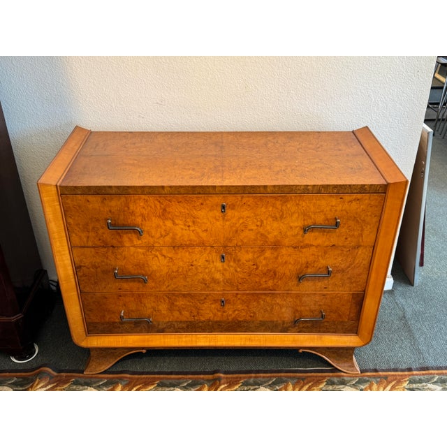 Wood Italian Bullnose Chest of Drawers, Circa 1940s For Sale - Image 7 of 12