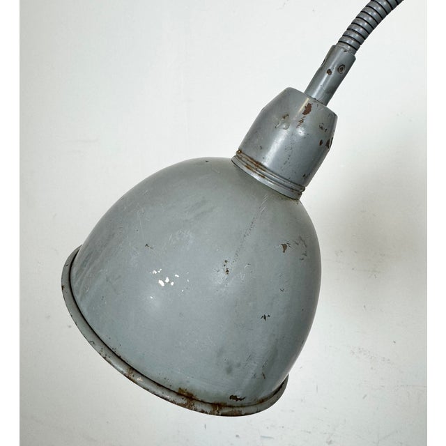 Mid-Century Modern Grey Industrial Scissor Wall Lamp from Elektroinstala, 1960s For Sale - Image 3 of 18