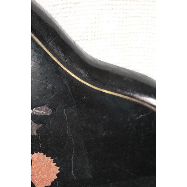 Metal Pietra Dura Headboard From the 1980s For Sale - Image 7 of 15