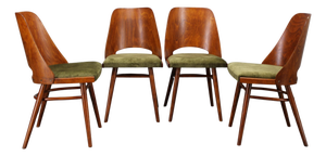 Mid-Century Model Ton 514 Dining Chairs attributed to Osvald Haerdtl for Ton, 1960s, Set of 4
