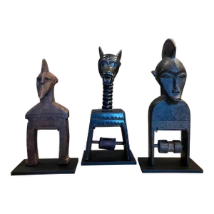 Mounted African Weaving Heddles- a Set of 3
