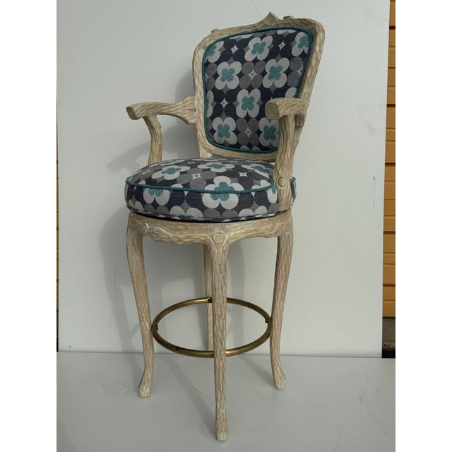 1980s Set of Four Faux Bois Twig Bar Stools For Sale In Los Angeles - Image 6 of 12