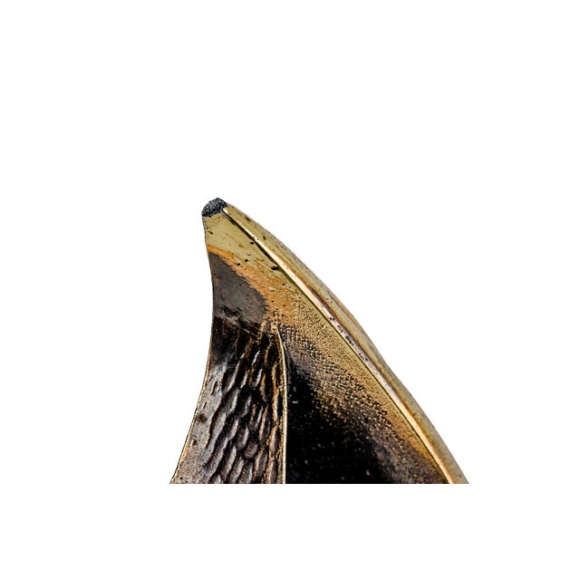 Metal Pair of Ben Seibel for Jenfred-Ware Brass "Flame" Bookends (c.1950) For Sale - Image 7 of 9