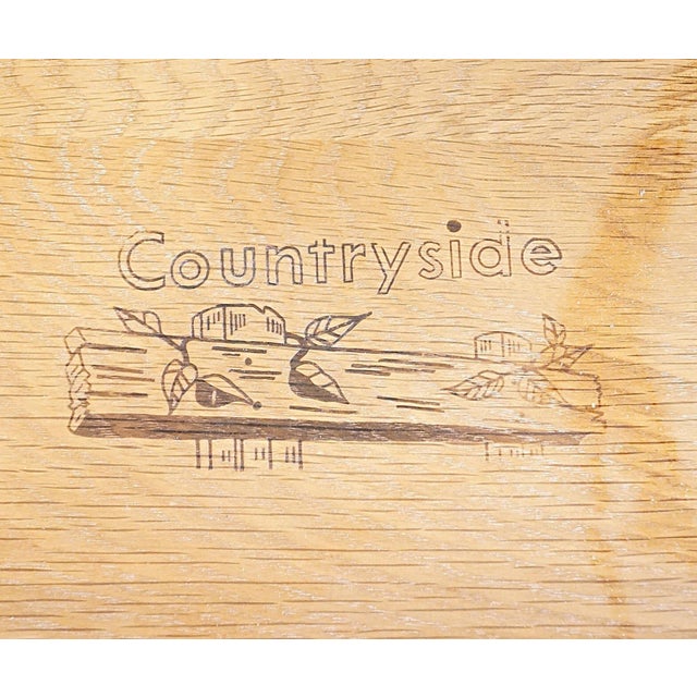 Link Taylor Countryside Collection Solid Oak Early American Rustic 21" Open Cabinet Nightstand 6613 For Sale - Image 9 of 14