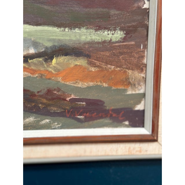 Mountains and Water, 1950s, Oil on Canvas, Framed For Sale - Image 6 of 18