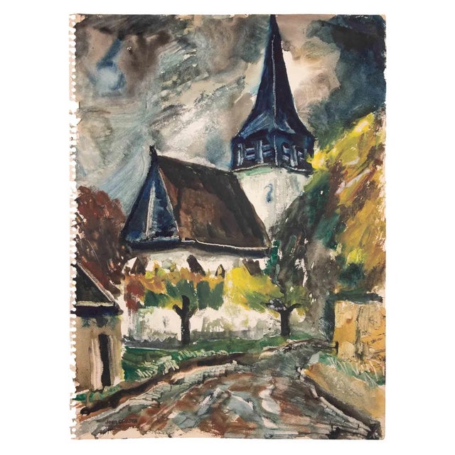 Jean Chapin, Country House, Original Drawing, 1950s For Sale