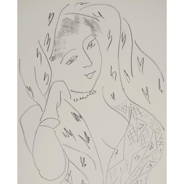 Modern Henri Matisse, Young Woman with Décolleté, Lithograph For Sale - Image 3 of 6
