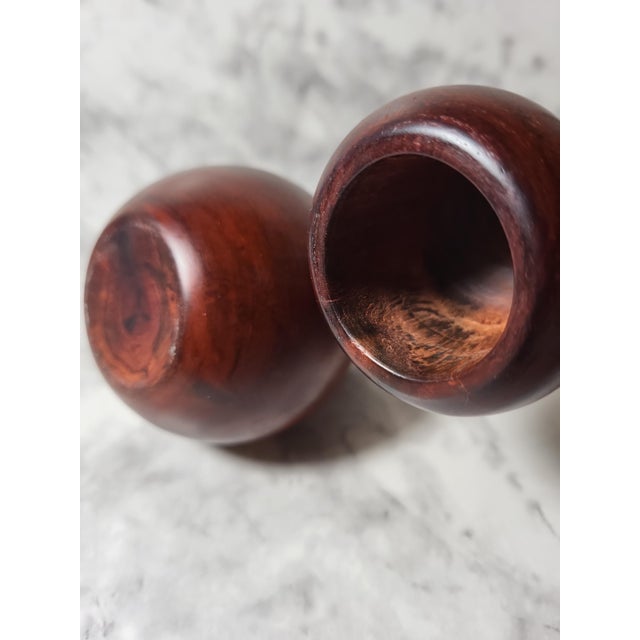 1990s 1990s Wood Pear Covered Toothpick Holder For Sale - Image 5 of 11