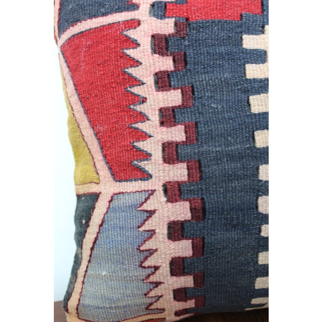 Traditional Turkish Kilim Decorative Pillow Cover - 16"x16" For Sale - Image 3 of 8