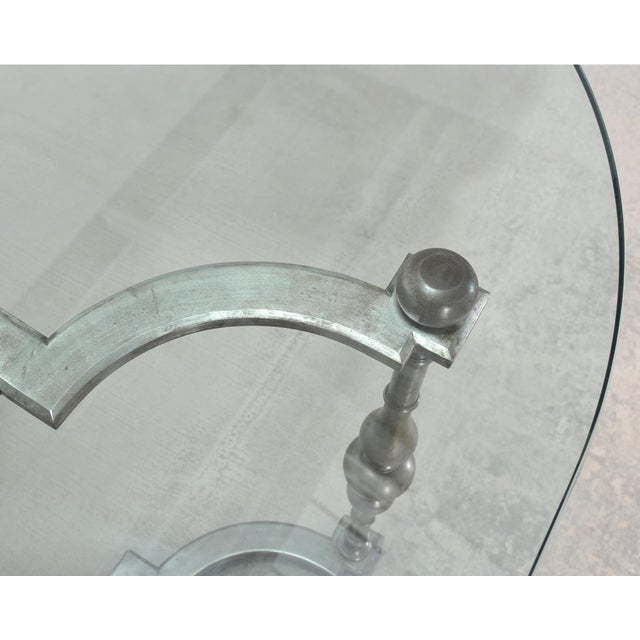 Formations Iron and Glass Baroque-Style Dining Center Table For Sale - Image 16 of 18