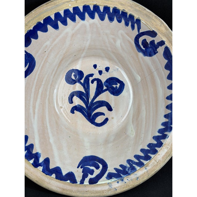 antique Granada Blue Majolica Bowl, 1800s For Sale - Image 6 of 11