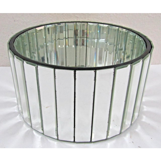 Matching Pair of Howard Elliott 99176 Prism Mirror Round Wall Decor Planter For Sale - Image 4 of 9
