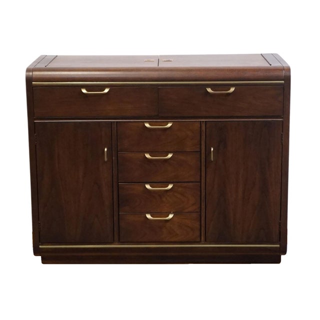 Campaign Thomasville Furniture Founders Collection Asian Inspired 72" Flip-Top Server Buffet 22121 For Sale - Image 3 of 17