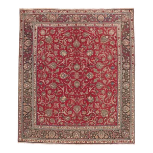 Mid 20th Century Mid 20th Century Vintage Persian Tabriz Rug - 10'00 X 11'05