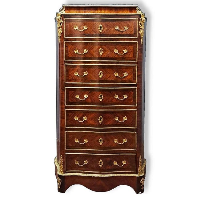 French Napoleon III Rosewood Secretaire For Sale - Image 11 of 11