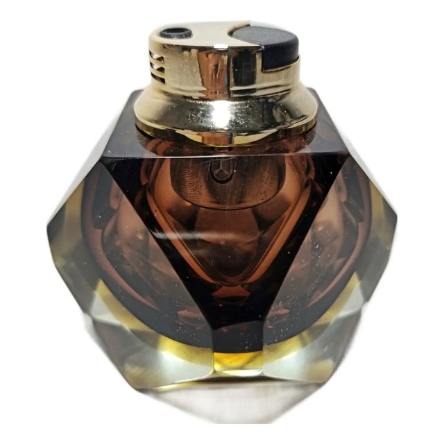 Italian Glass Table Lighter, 1970s For Sale