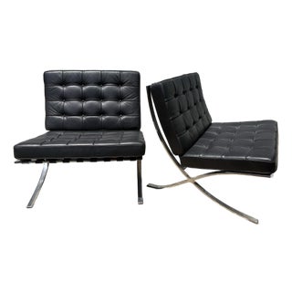 Barcelona Chairs / a Pair For Sale
