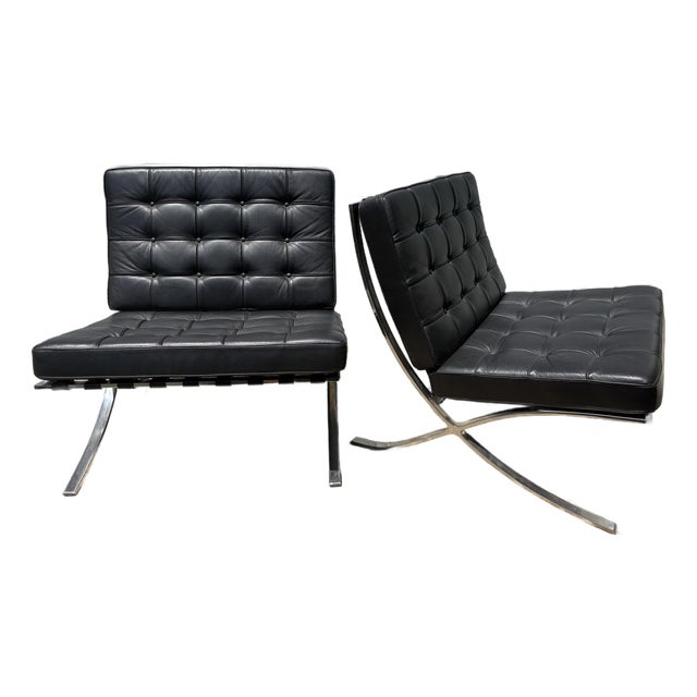 Barcelona Chairs / a Pair For Sale