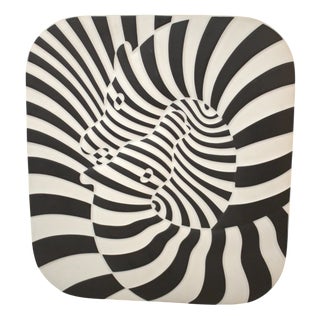 Ceramic Plate by Victor Vasarely for Rosenthal, 1977 For Sale
