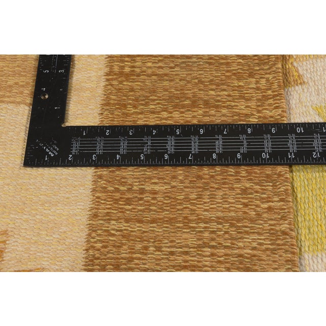 Gold Vintage Swedish Rollakan Rug, 06'04 X 10'01 For Sale - Image 8 of 11