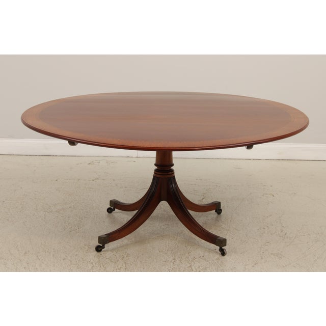 Age: Approx: 40 Years Old Details: High Quality Construction English Style Duncan Phyfe Pedestal Traditional Style Large...