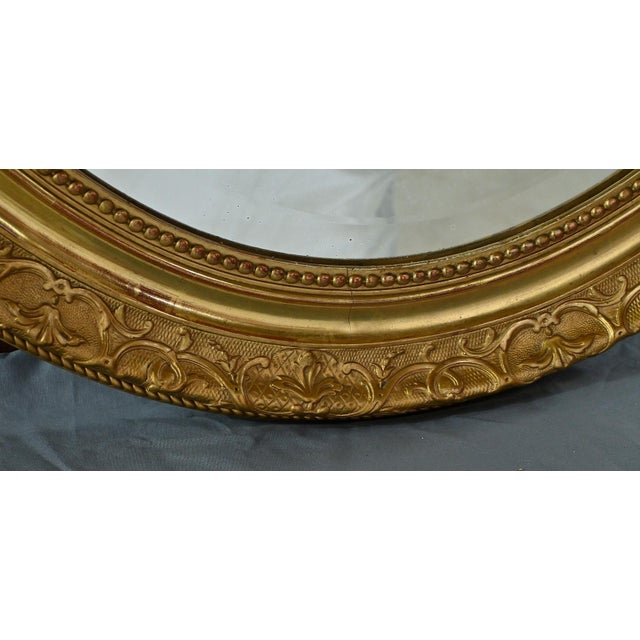 Large Louis XV Gilded Wood Mirror For Sale - Image 11 of 14