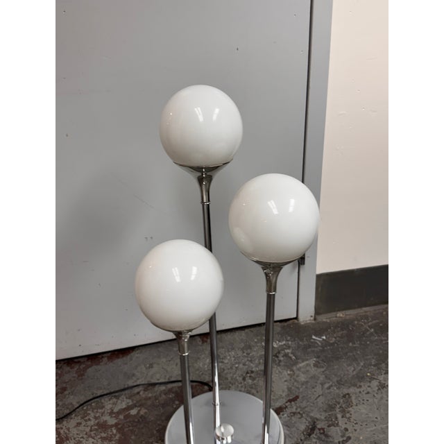 Chrome In Style of Targetti Sankey Space Age Table Lamp, Circa 1970's For Sale - Image 8 of 12