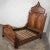 19th Century Antique Victorian Full Size Bed Tall Lincoln Style Walnut & Burl Walnut Hand Carved For Sale - Image 5 of 13