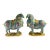 Pair of Vintage Solid Gilt Bronze Chinese Cloisonné Tang Horses – Handcrafted Feng Shui Zodiac Statues For Sale