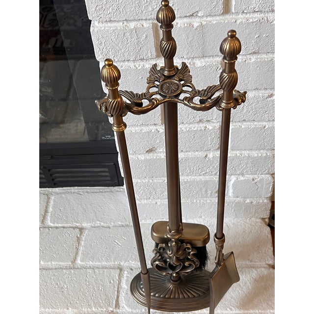 Craftsman Fireplace Tool Set From the Hearth Collection - The Tiffany Design For Sale - Image 4 of 12