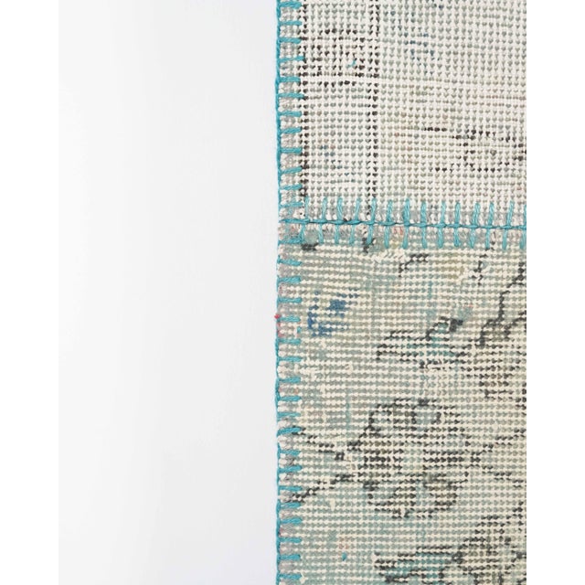 Beige Vintage Beige Patchwork Turkish Runner Rug - Handwoven Boho Carpet For Sale - Image 8 of 11