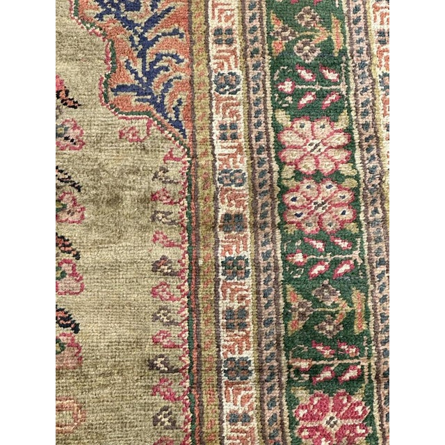 Blue Vintage Turkish Kayseri Silk Rug, 1970s For Sale - Image 8 of 17
