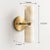 Alabaster Handcrafted Brass & Natural Alabaster Double Wall Sconces - Pair For Sale - Image 8 of 9