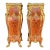 French Louis XV Ormolu Mounted Pedestals After François Linke Pair Marble Top For Sale