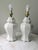 Late 20th Century Vintage White Ceramic Ginger Jar Lamps, a Pair For Sale - Image 5 of 8