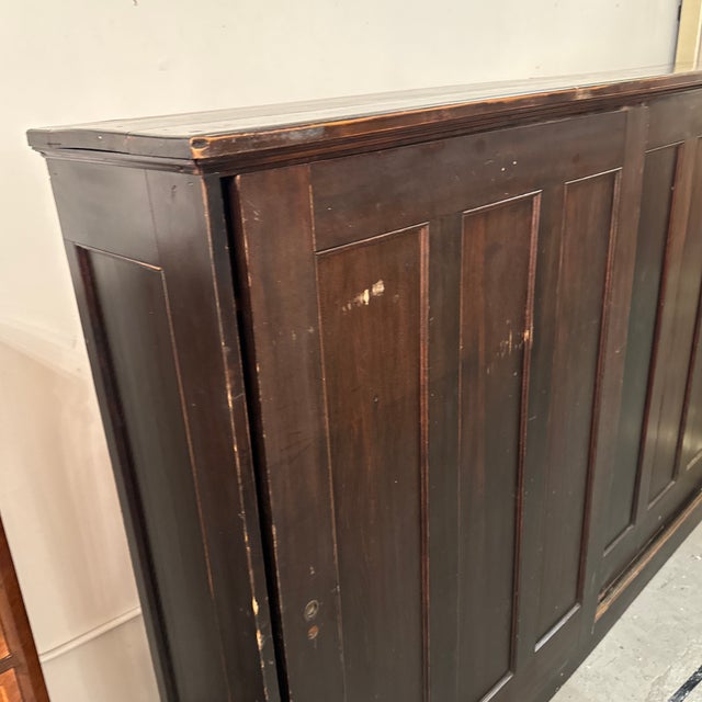 Antique Mailroom Eighty Cubbies With Sliding Doors | Chairish